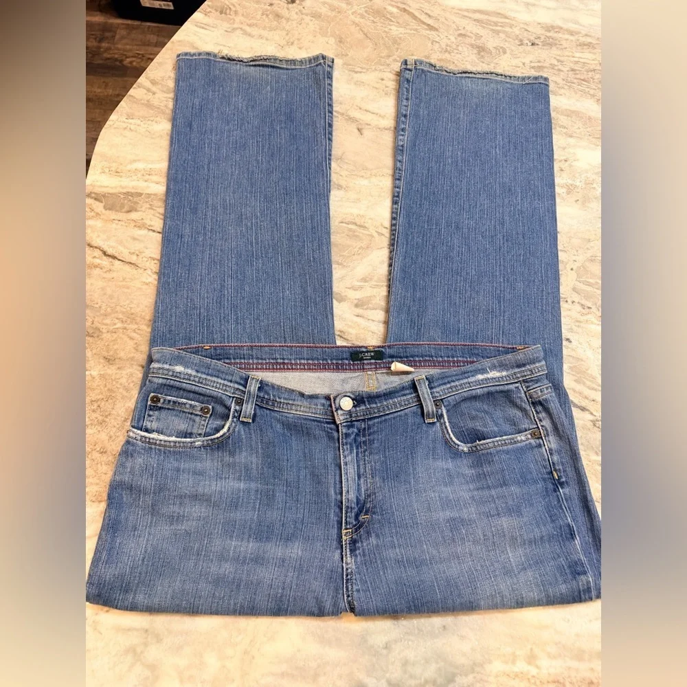 J.Crew Stretch Jeans Size 14 Regular Medium Wash Straight Leg USA